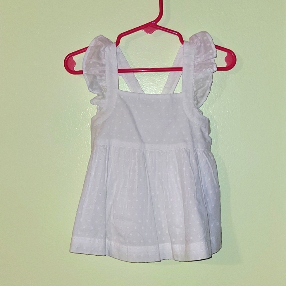 Baby Gap White Eyelet Tank Top, 2T